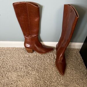 Matisse Brown Leather Knee-High Boots